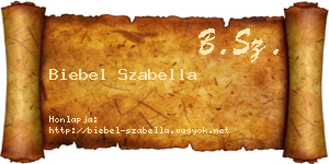 Biebel Szabella névjegykártya